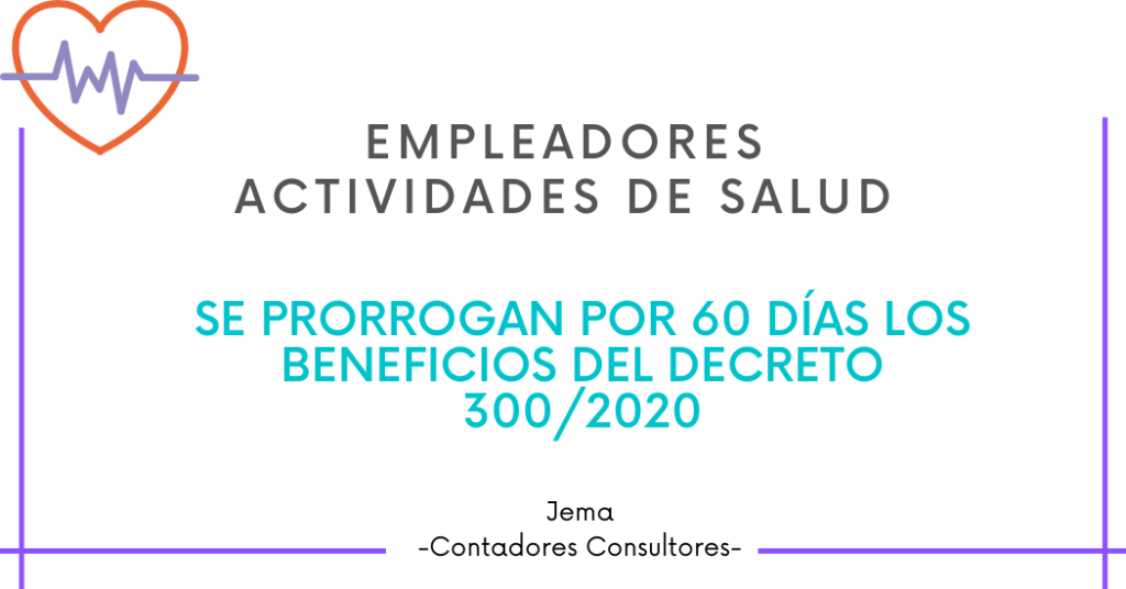 Decreto 545/2020-Se prorroga por 60 días los beneficios del Decreto 300/2020