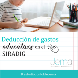 Deducción de gastos educativos en el SIRADIG - Jema